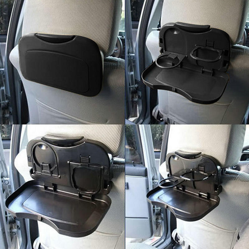 Folding Auto Car Back Seat Table Drink Food Cup Tray Holder Stand Desk