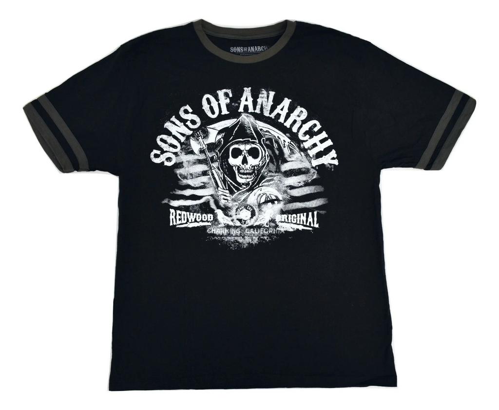 Sons of Anarchy Pánské Redwood Originals Reaper Grafické Černé Tričko Nové Střední