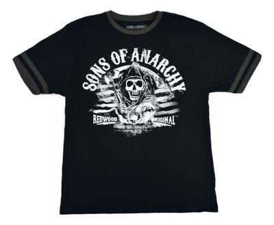 Sons of Anarchy Herren Redwood Originals Reaper Grafik Schwarz Shirt Neu Medium