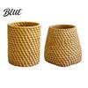 Pencil Organizer Faux Rattan Pen Holder Woven Style Makeup Brush Boho Container