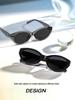 Retro European & American Cat-Eye Sunglasses - UV Protected Imitation Wood Grain for Women & Men