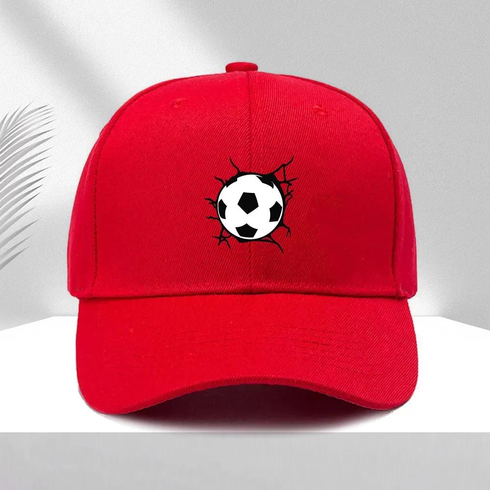 Soccer Ball Graphic Baseball Cap Adjustable Polyester Sports Style Casual Outdoor Hat