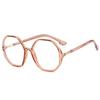 new polygonal Plain glasses anti blue light eyeglass frame retro personality large fashion eyeglasses for women men