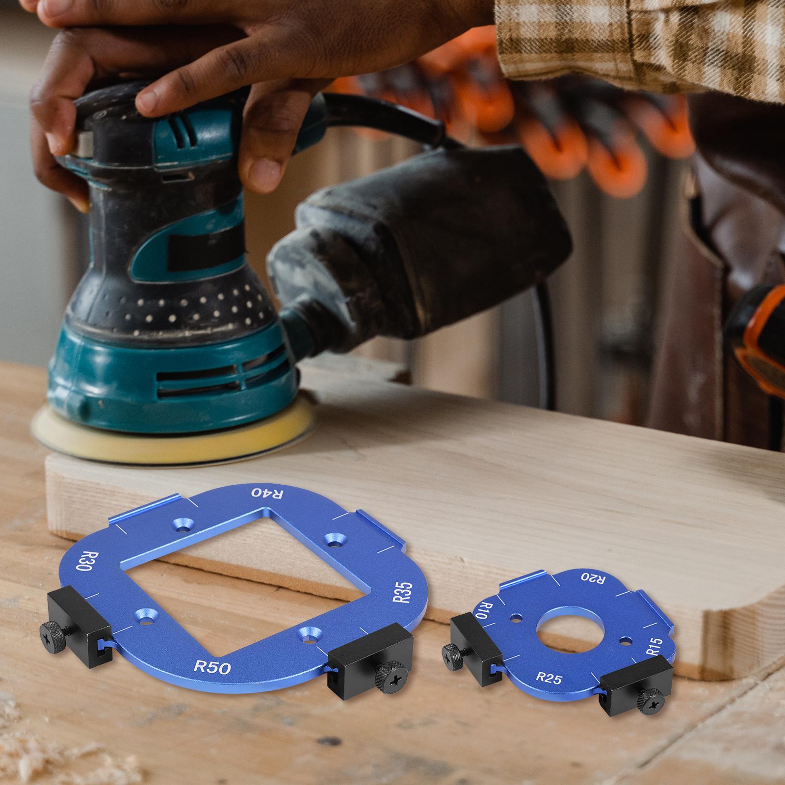 

Woodworking Router Corner Radius Template Durable Aluminum Alloy Router Templates 8 Radius to Choose for Furniture Edges or DIY