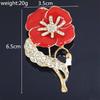 Red Poppy Lapel Pin - WWII Commemorative Brooch, UK Popular Corsage In Stock