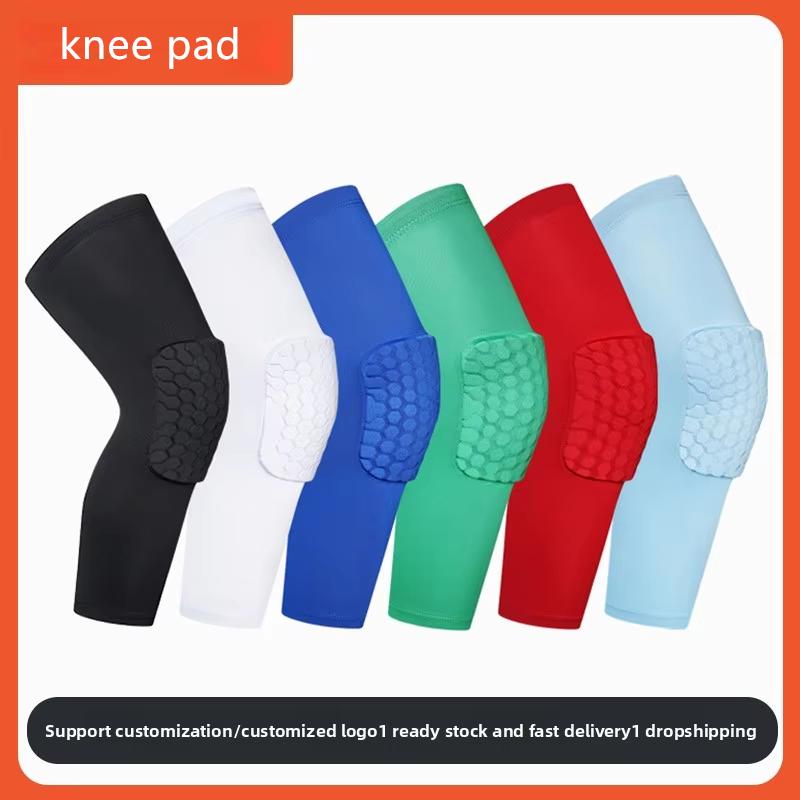 Men's Women's Running Fitness Knee Pads Outdoor Hiking Cycling Warm Sports Leg Sleeves Honeycomb Design Sponge Padding