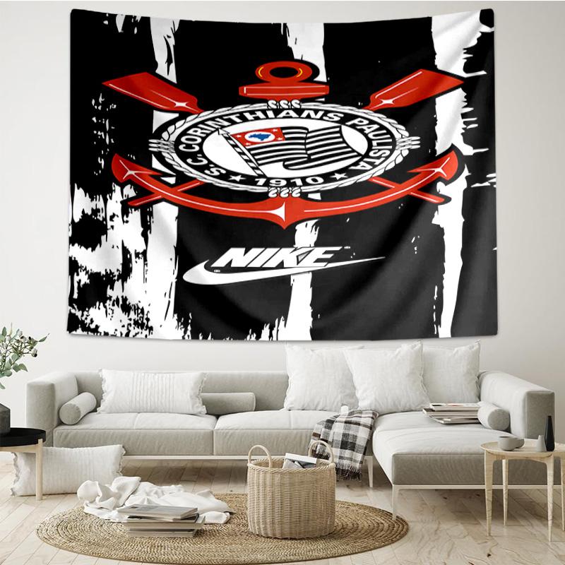 1PC Sport Club Football Crest Printed Tapestry Room Decoration Wall Hanging for Living Room Bedroom, dormitory, Birthday and Christmas gifts