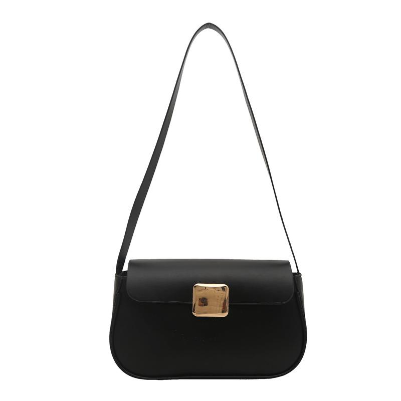 Retro Small Square Bag Simple Versatile Daily Commute Single Shoulder Underarm Bag