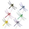 3D Simulation Dragonfly Outdoor Fake Dragonfly with Keychain Artificial Insect Model for Garden Yard Courtyard Patio Flower Beds