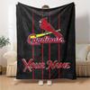 Name Custom St. Louis Cardinals Print Flannel Blanket High Quality Warm Comfortable Cover for All Seasons Perfect for Gifts Home Decor