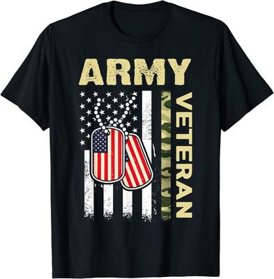 NEW LIMITED American Flag Proud Us Army Veteran Design Great Gift T-Shirt S-3XL