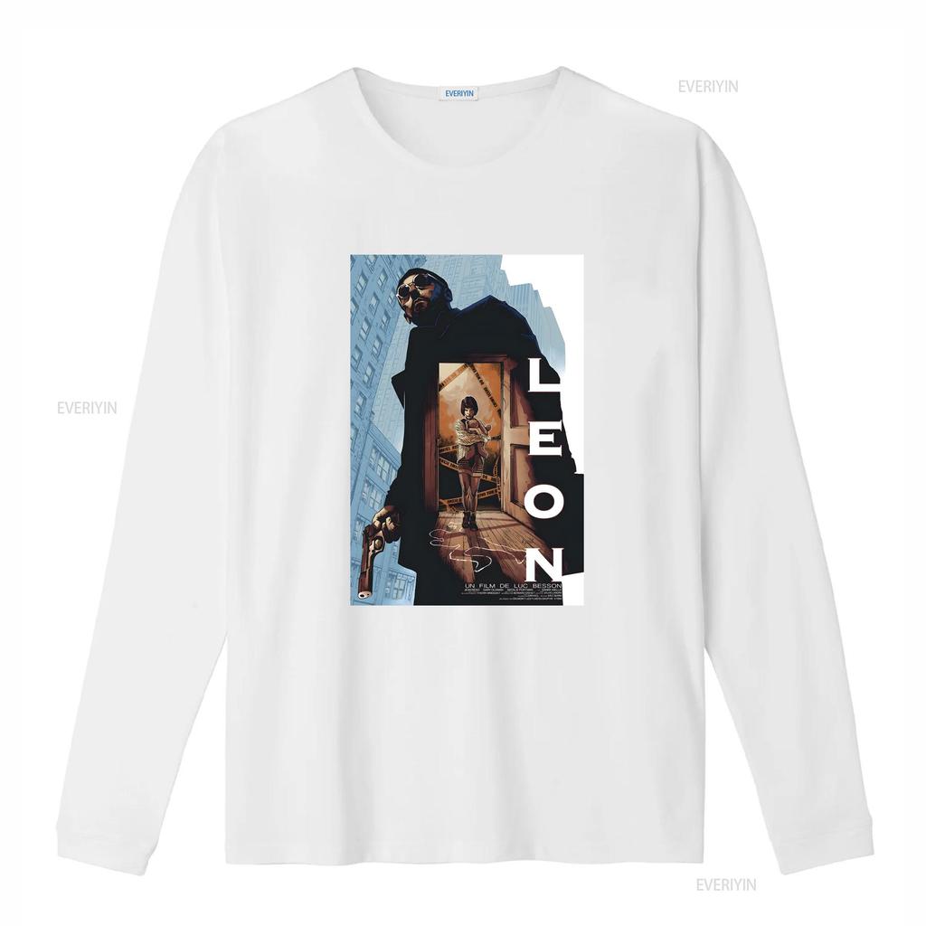 Leon The Professional Jean Reno Film T Shirt Baggy Boyfriend 2185 Vintage Washed Versatile Homme Casual Streetwear Fashion