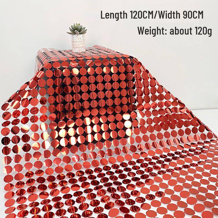 Runde Pailletten-String-Spiegelvorhang für Hochzeits- und Party-Hintergrunddekoration