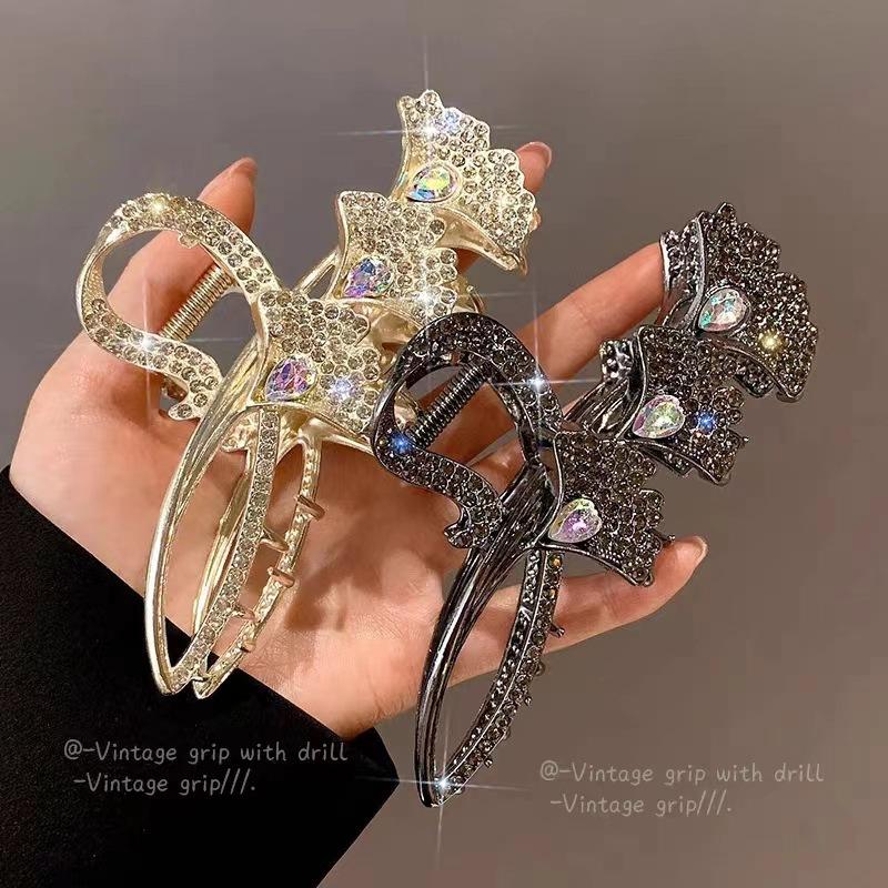 Mode Ginkgo Blätter Haar Clip Vintage Metall Pferdeschwanz Klaue Clip Frauen Shark Clip Schmuck Haar Zubehör Kopfbedeckungen