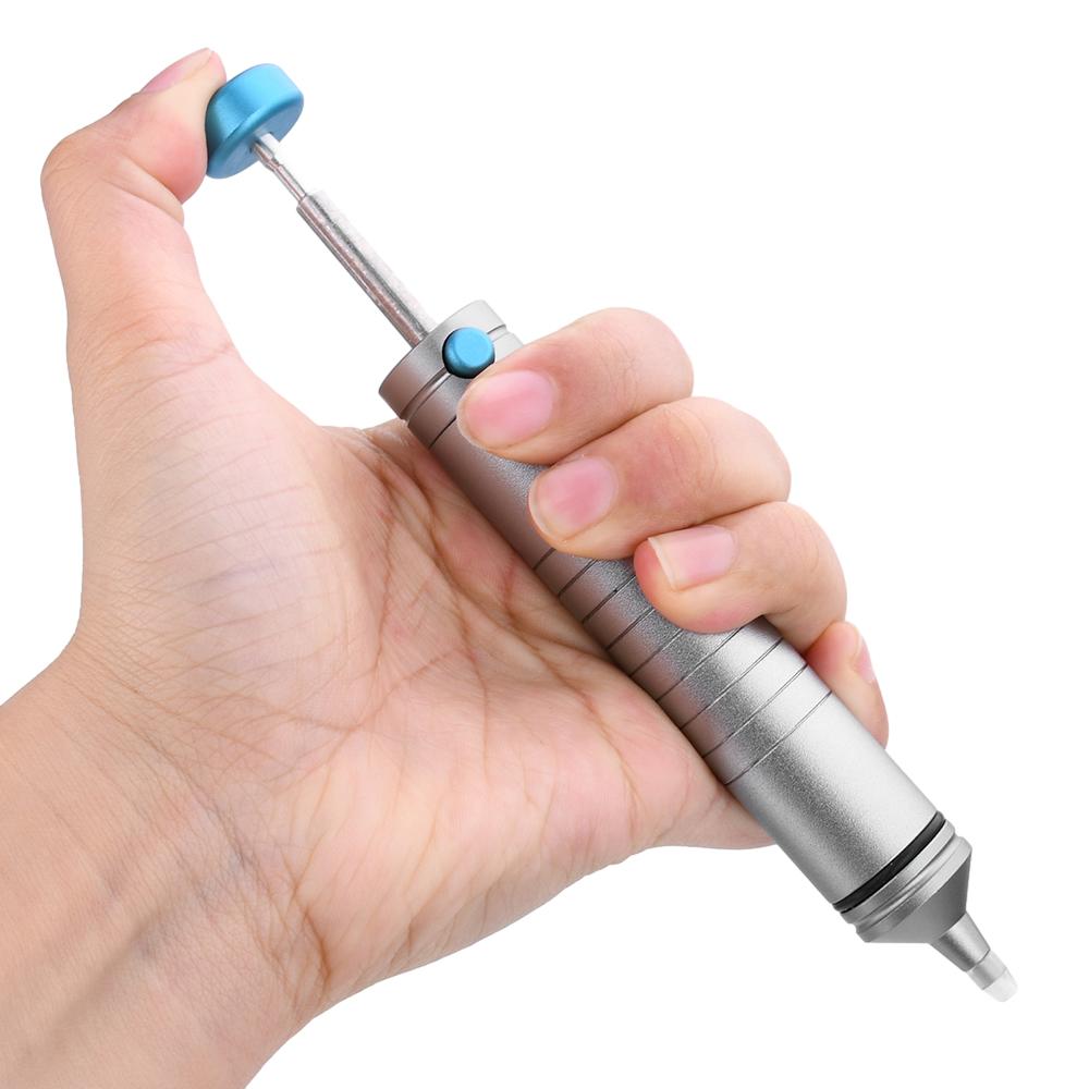 Manual Vacuum Solder Suction Pump 350°C Temperature Resistant Solder Sucker 170mm Aluminium Powerful Desoldering Pump