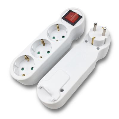 European-style DE Plug Extension Socket Wireless 1 Out 3 Conversion Plug Converter with Switch