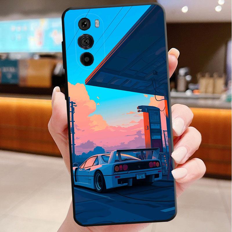 Phone Case For Motorola Edge 50 40 Pro 60 50 40 30 Ultra Neo Fusion Moto G Play G Stylus G Power G Japan Car Anime
