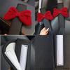 Cute Cartoon Red Bow Car Neck Pillow Summer Ice Silk Universal Auto Seat Headrest Support Seatbelt Cover Car Accessories