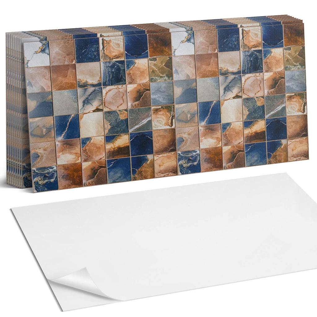 Komplet Kafelków Pcv Z Dekorem Do Kuchni Lub Łazienki Mozaika Z Kamiennymi Wzorami 10X40X20 Cm