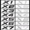 1Pcs X1 X3 X4 X5 X6 GT Black Silver Auto Car Emblem Rear Sticker Accessories Letter Trunk Emblem Rear Badge Decal