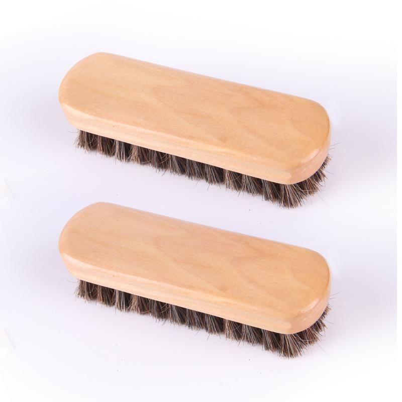 1/3Pcs Horse Hair Wood Brush Handle Dashboard Details Polishing And Cleaning Brush Leather Shoe Care And Cleaning Shoe Brush