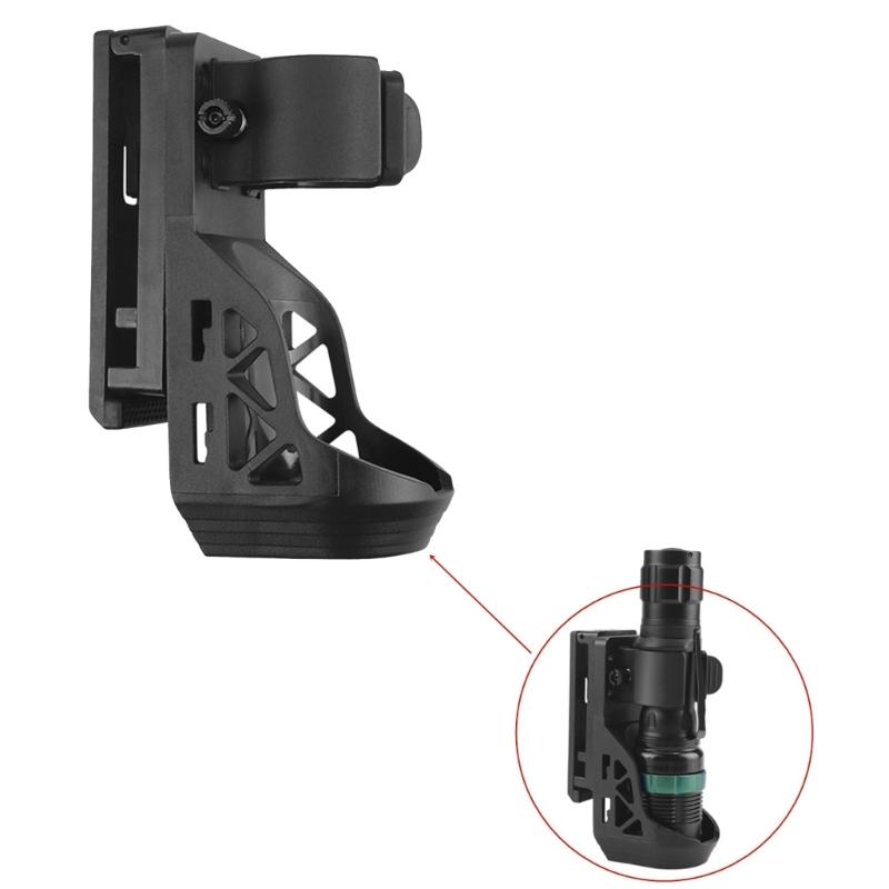 360 Angles Rotating Plastic Torch Set Quick Unplug Flashlight Holsters With Lever Side Lock System Universal Torch Set