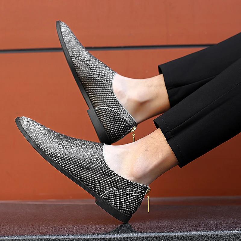 Mode Italienische Schuhe Echtes Leder Herren Slipper Designer Slip-On Schuhe Herren Outdoor Hohe Qualität Luxusmarke Weiche Slipper Schuhe