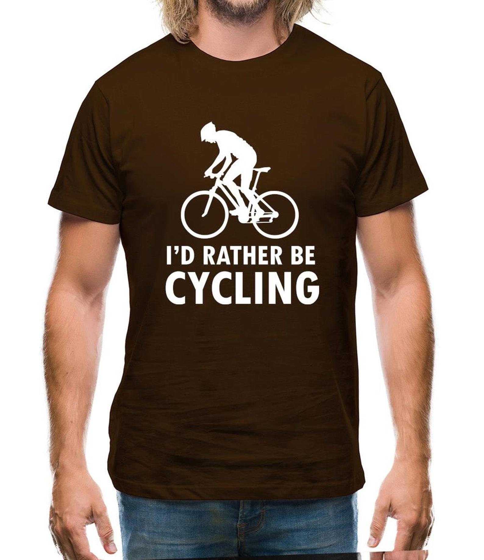 I d Rather Be Cycling Mens T-Shirt S