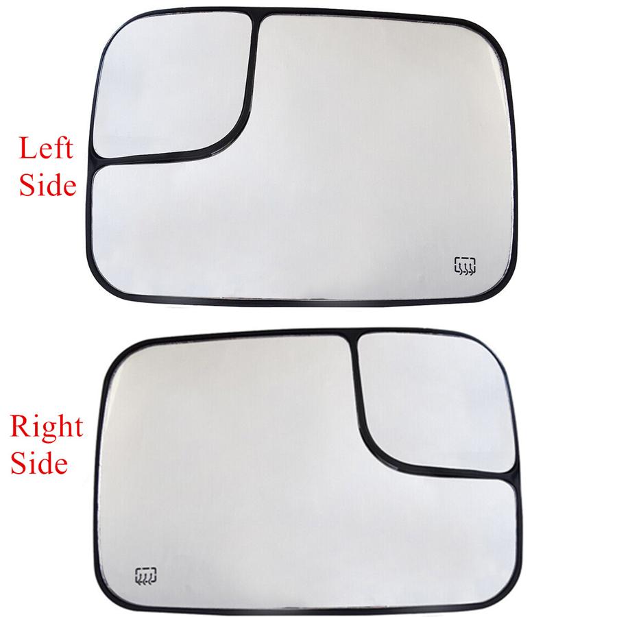 Pair Driver Passenger Side Power Heated Towing Mirror Glass For 05-09 Dodge Ram 1500 2500 3500