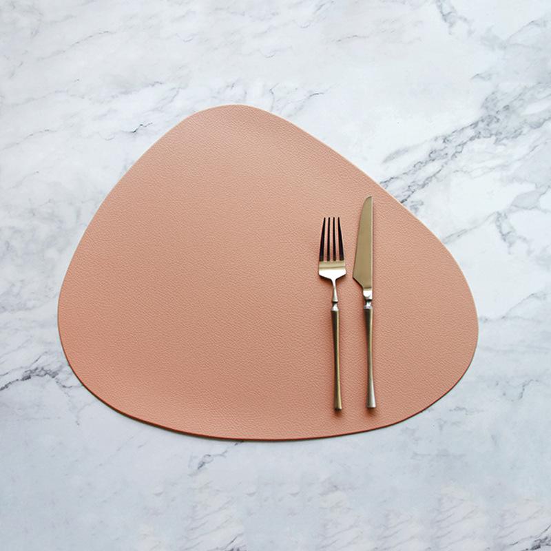 Nordic Faux Leather Waterproof Heat-Resistant Dining Placemat & Coaster Set