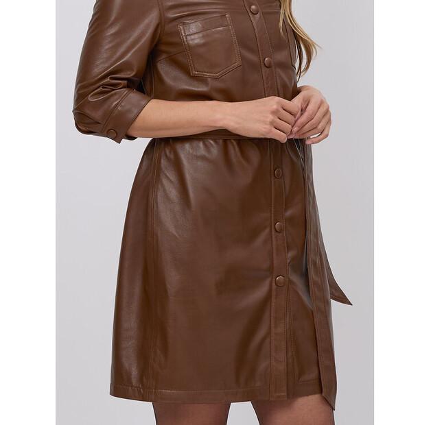 Платье FAN LEATHER