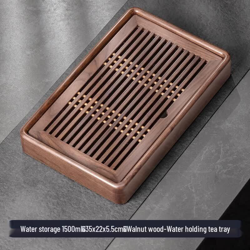Youluo Ebony Solid Wood Rectangular Tea Tray