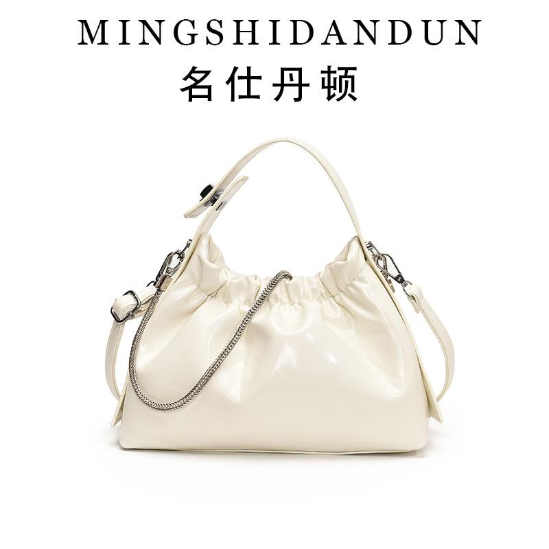 

2025 new bag women s high-texture hand-held pleated bag niche design foreign style versatile shoulder messenger bag белый