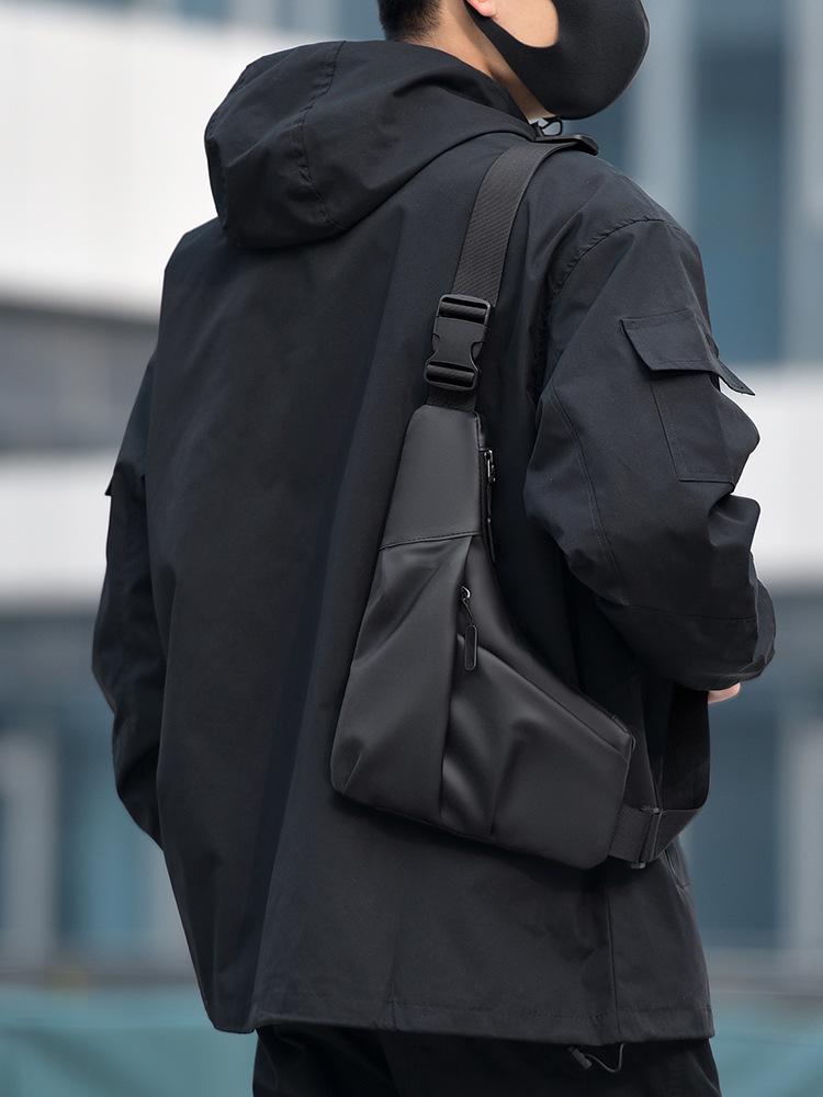 Men's Lightweight Crossbody Chest Bag - Irregular, Simple, Casual, and Trendy for Outdoor Sports