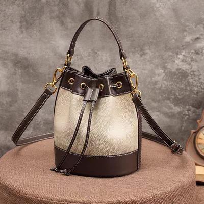 Körner-Rindsleder Damen Retro Lässige Tragetasche Große Kapazität Einzelne Lederhandtasche Mode Einzelne Ledertasche Dekorationstasche Neu