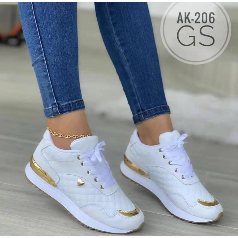 Large size lace-up sneakers for women's summer new casual sneakers for women