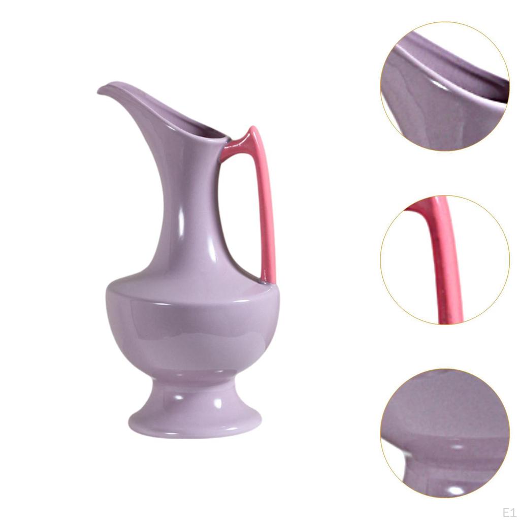 Flower Vase Decorative Table with Handles and Spouts Porcelain Water Pitcher Desktop
