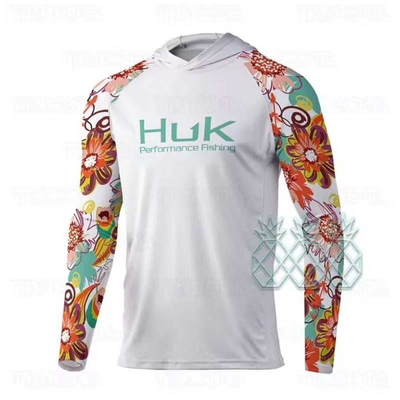 Mens Long Sleeve UPF 50 Quick Dry Hooded Fishing Shirt Outdoor Sports Cycling Travel Summer