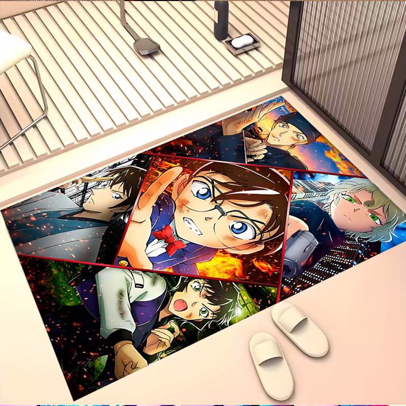Detective Conan Print Rug, Washable Floor Carpet, For Entryway Dorm Laundry Room Office Study, Home Decor Birthday Christmas Gift