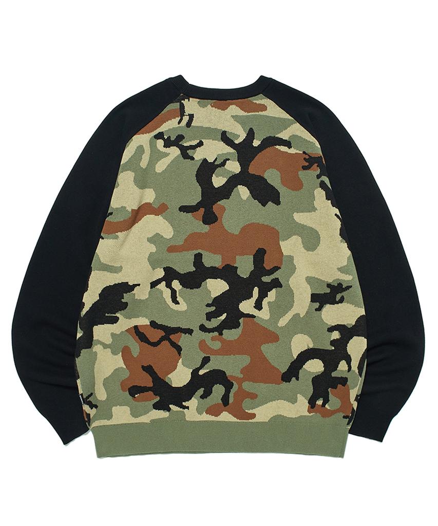 WKNDRS Raglan Knit Sweater (Camo)