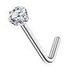 Stainless Steel Zircon Nose Stud Star-shaped Right Angle Titanium Nose Piercing Jewelry