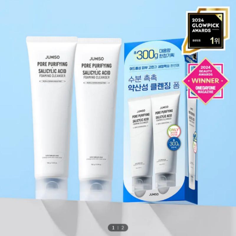 Jumiso Pore Purifying Salicylic Acid Foaming Cleanser Double Set 150 g × 2