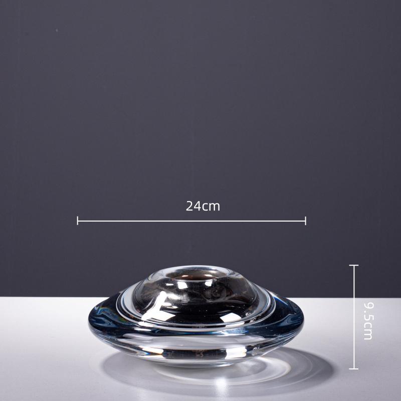 Glass Vase Silver Geometric Arc Flower Vase Flower Arrangement Accessories Hydroponics Terrarium Home Decoration Accessories