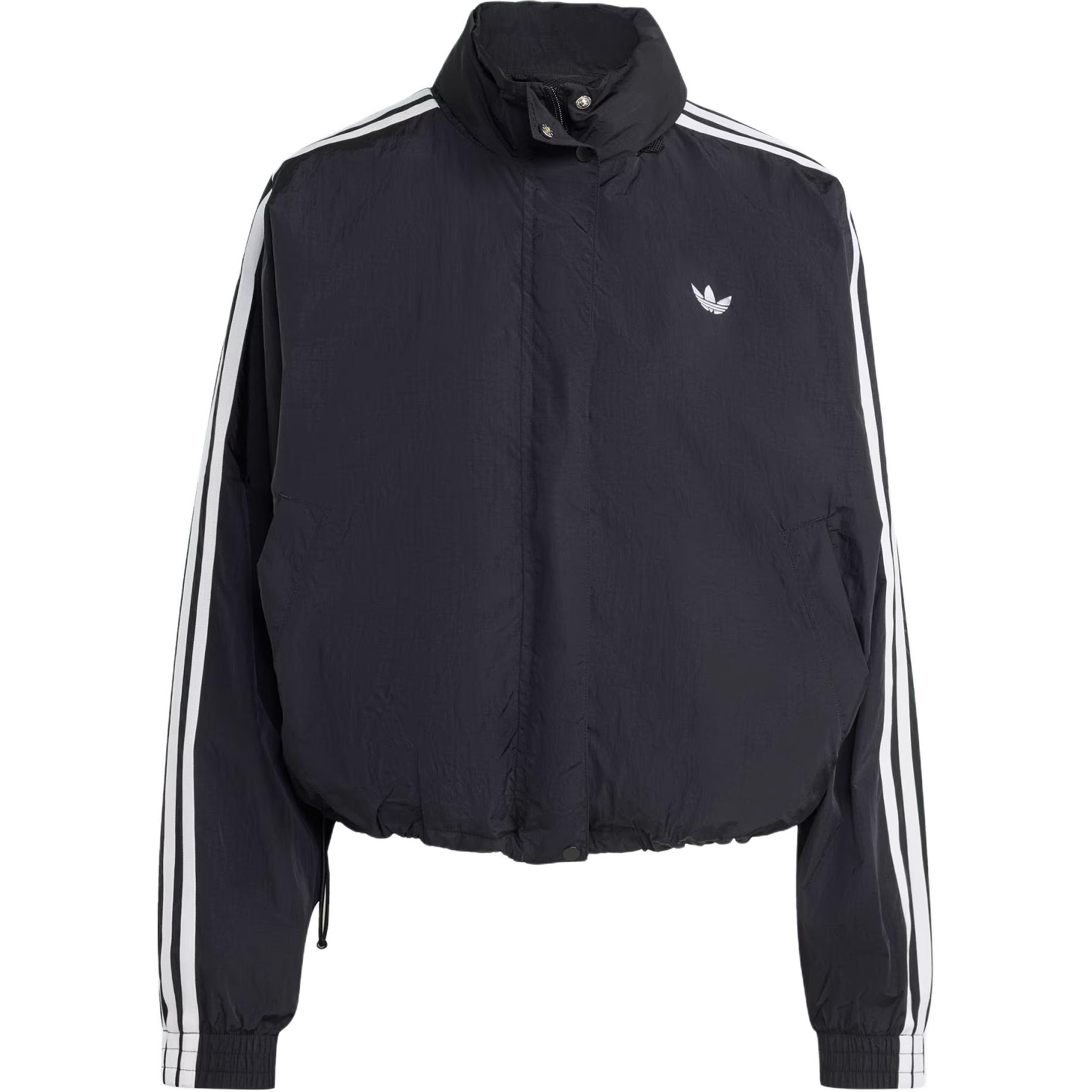 Adidas Originals 3S WINDBREAKER Women s Hooded Windbreaker Black JX1451 S