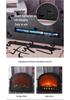 USB Plug-in Arched LED Fireplace Lamp with Simulated Charcoal Flame - Decorative Ornament for TV Cabinet and Home Use