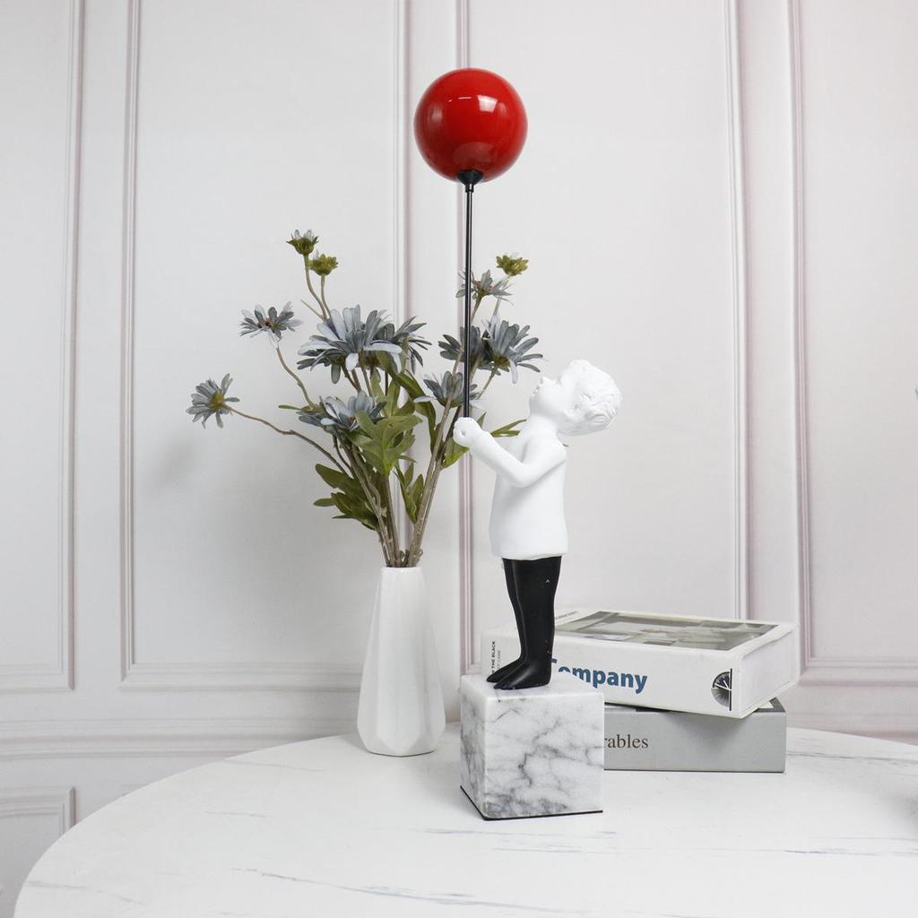 Nordic Balloon Boy Sculpture for Home or Office Decor