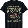 Biker Quand la vie vous réserve une surprise Design motif moto 100% coton Col rond Manches courtes Décontracté Imprimé T-shirt homme