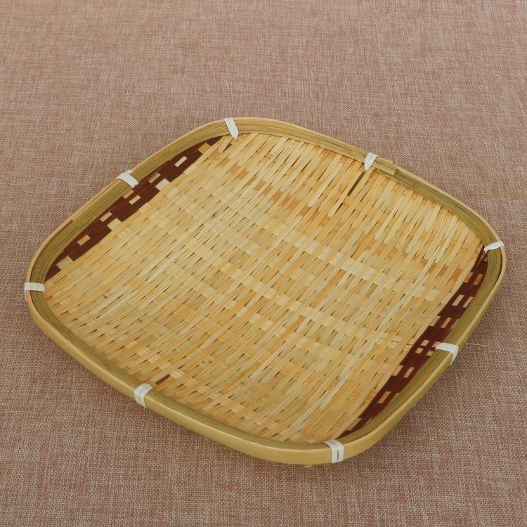 Handmade Bamboo Basket Set: Woven Sieve, Storage Basket, Fruit Plate, Snack Tray, Farm-Style Round Winnowing Basket