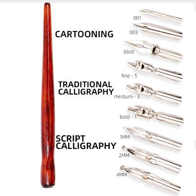 Calligraphy Nibs Dip Pen Set for Cartoon Animation Lettering Skeching Art Drawing Mapping Decorative Designs