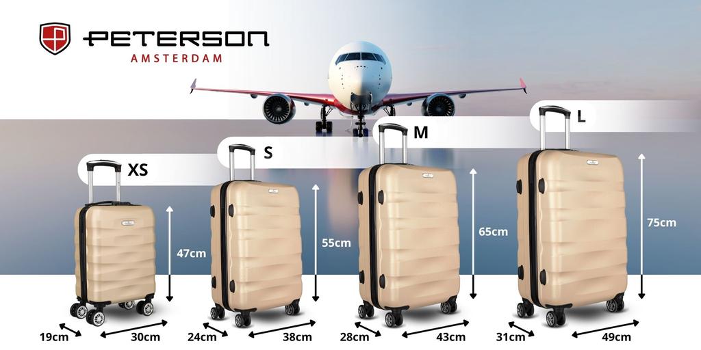 Elegantní palubní kufr z ABS+ - Peterson